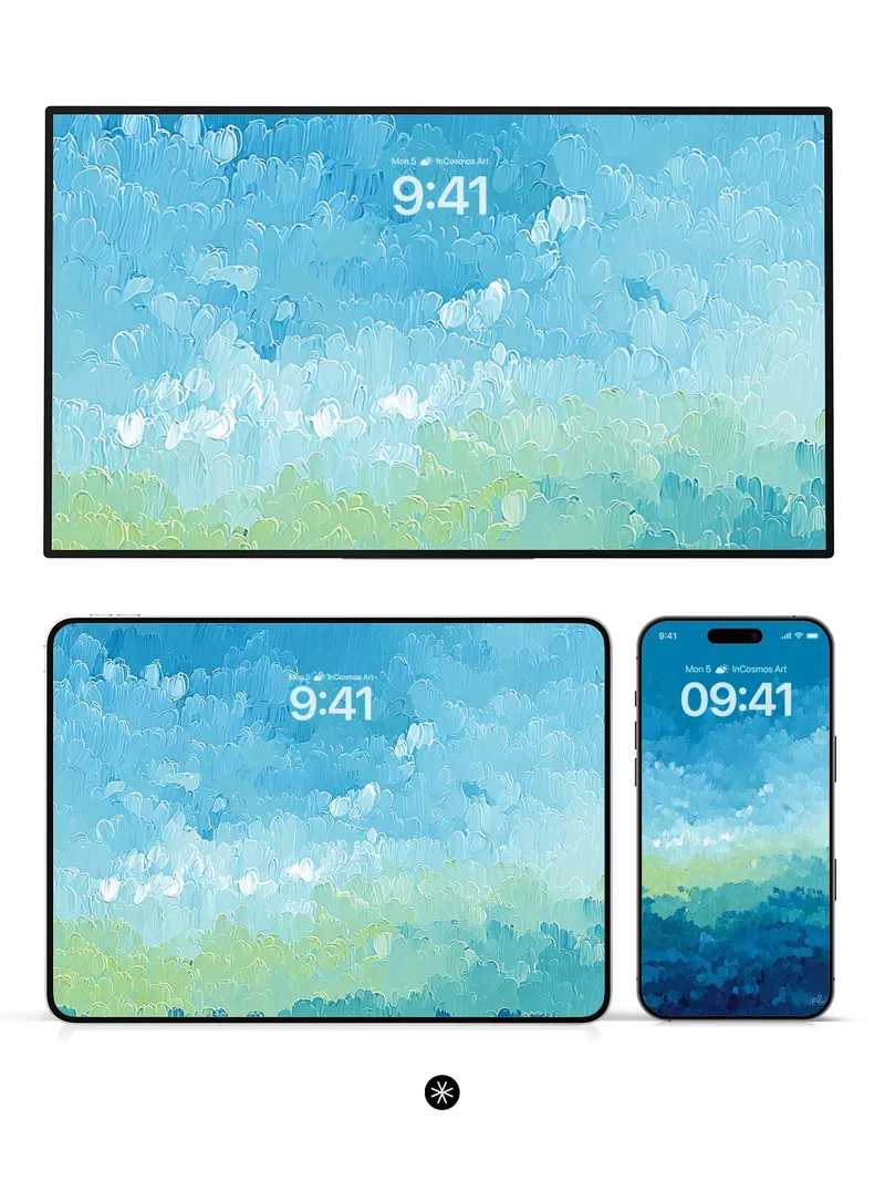 Serene Ocean Gradient Wallpaper
