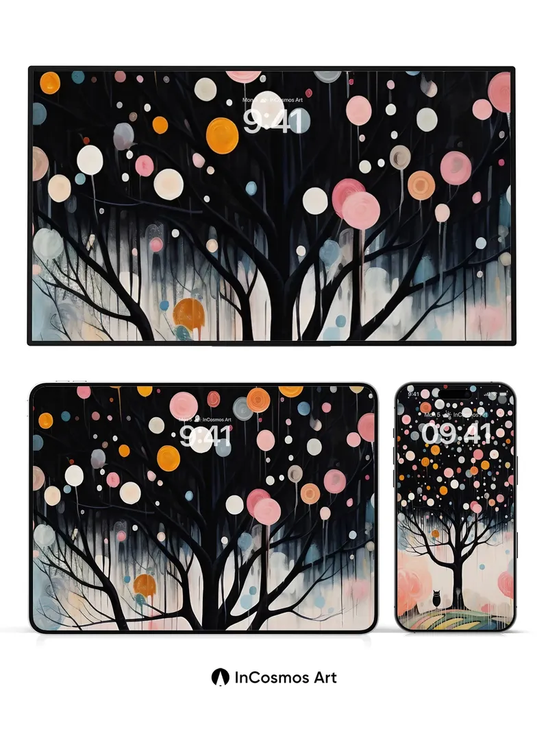 Whispering Constellation Wallpaper with Midnight Owl