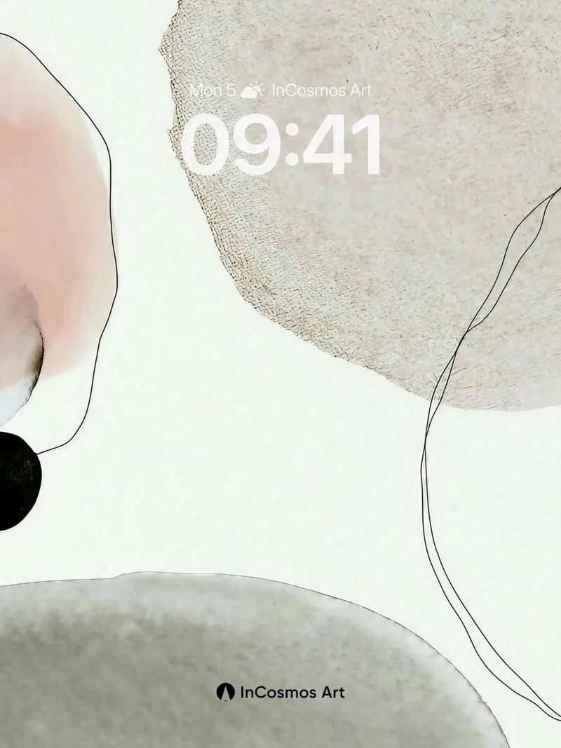 Serene Watercolor Wallpaper with Whispering Lines