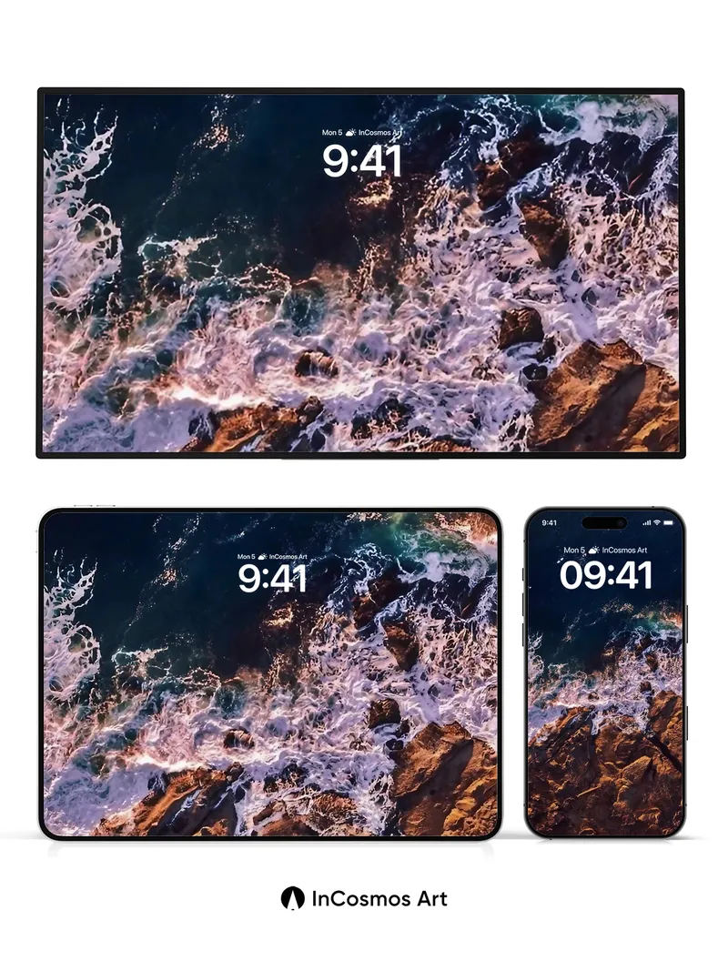 Crimson Tide Wallpaper with Ocean's Breath