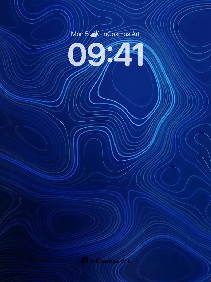 Deep Currents Wallpaper with Luminous Trails