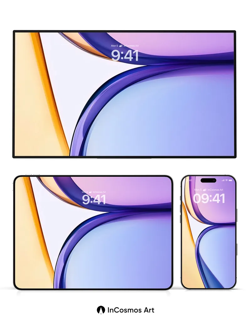 Luminous Flow Wallpaper with Liquid Glass Veins