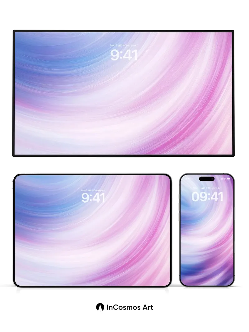 Whirlwind Hues Wallpaper with Ethereal Swirls