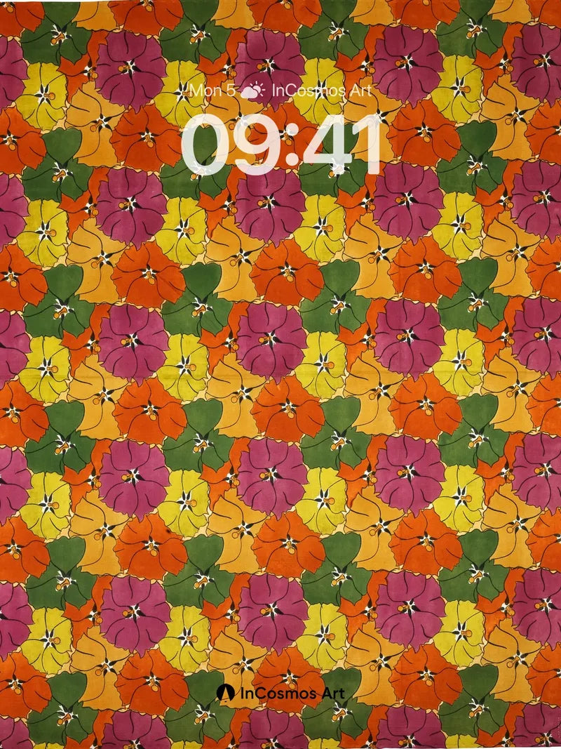 Vibrant Petal Lattice Wallpaper with Colorful Geometry wallpaper for iPhone, iPad & Mac