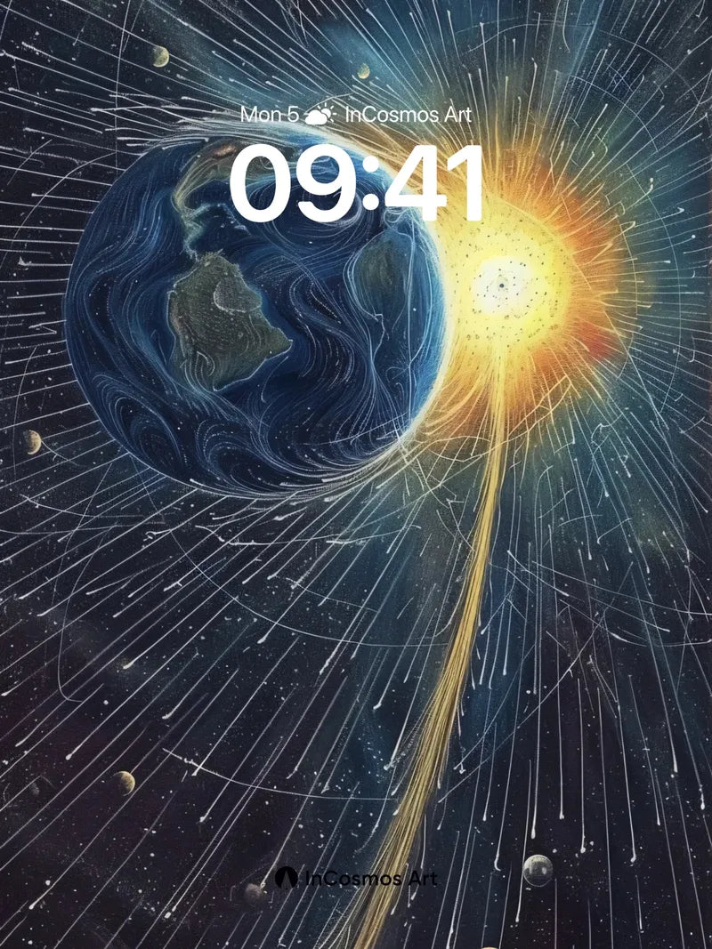 Cosmic Pulse Wallpaper with Solar Veil wallpaper for iPhone, iPad & Mac