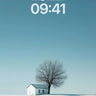 Serenity Snowdrift Wallpaper with Lone Tree wallpaper for iPhone, iPad & Mac