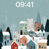 Snowfall Whispers Wallpaper with Cozy Windows wallpaper for iPhone, iPad & Mac