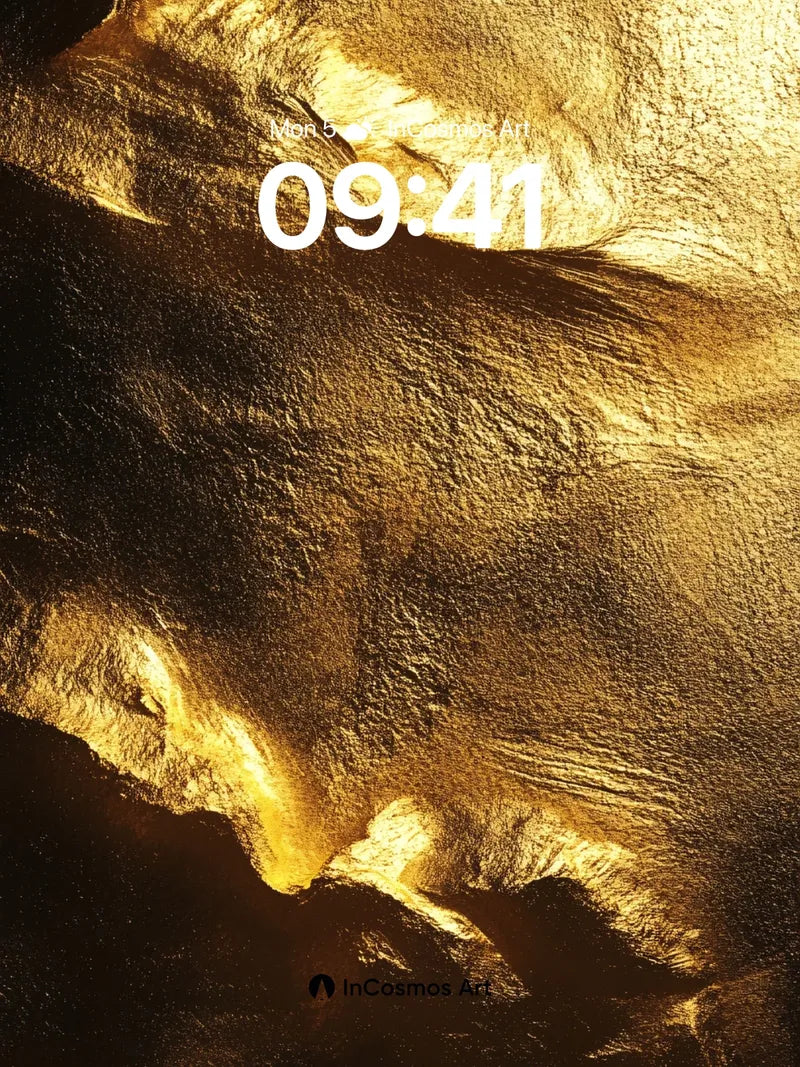 Golden Abyss Wallpaper with Liquid Light