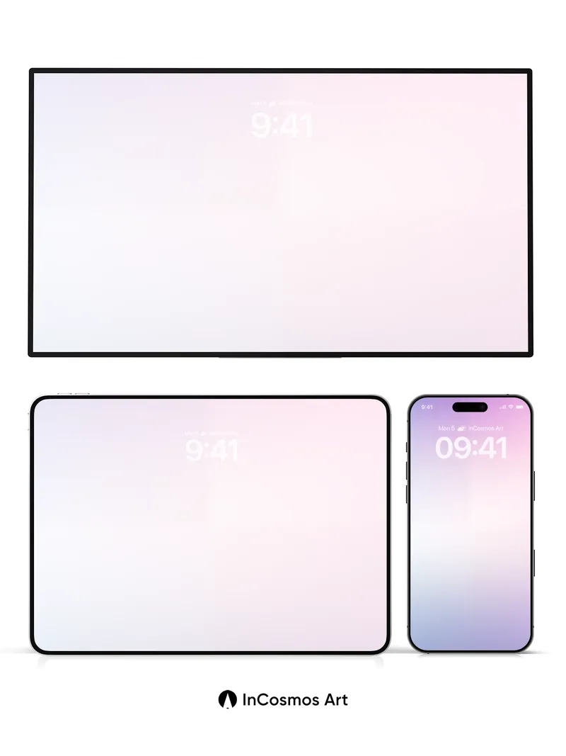 Serene Gradient Wallpaper with Ethereal Light Flow