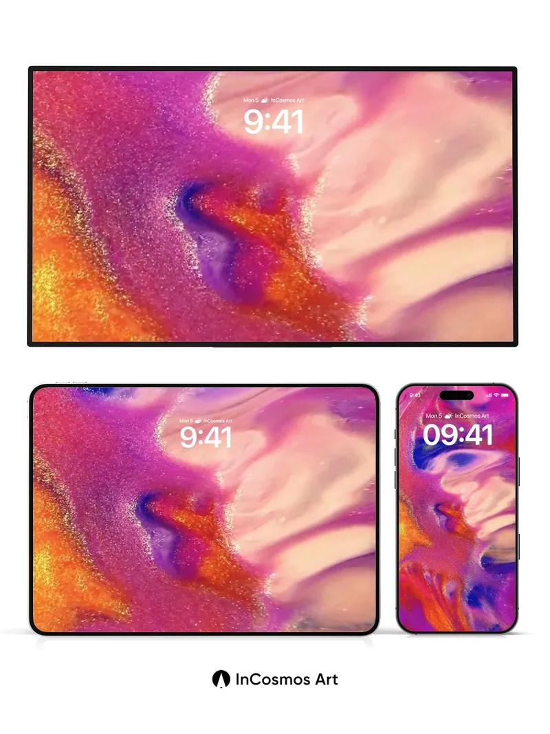 Luminous Swirl Wallpaper with Cosmic Dust