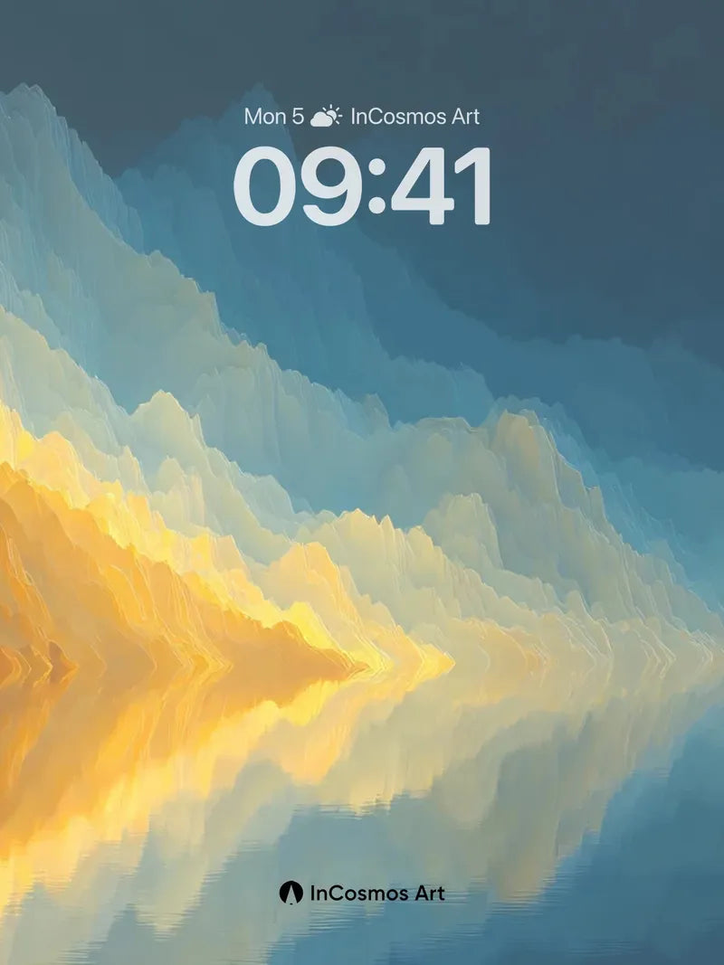 Golden Veil Wallpaper with Mountain Echoes