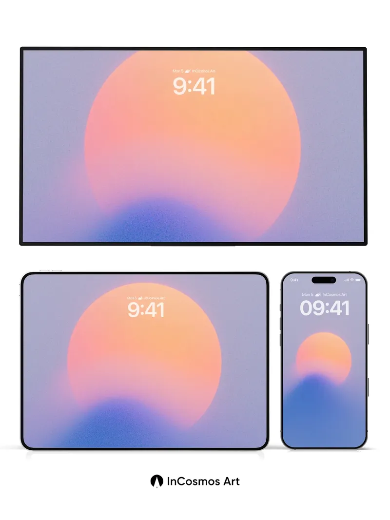 Serene Horizon Wallpaper with Soft Gradient Hues