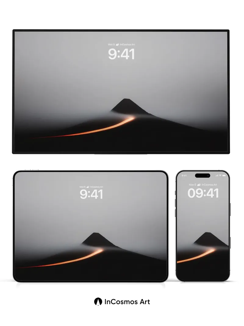 Silent Path Wallpaper with Ember Trail