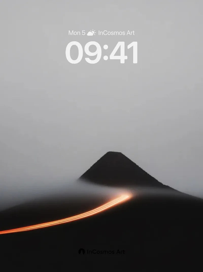 Silent Path Wallpaper with Ember Trail