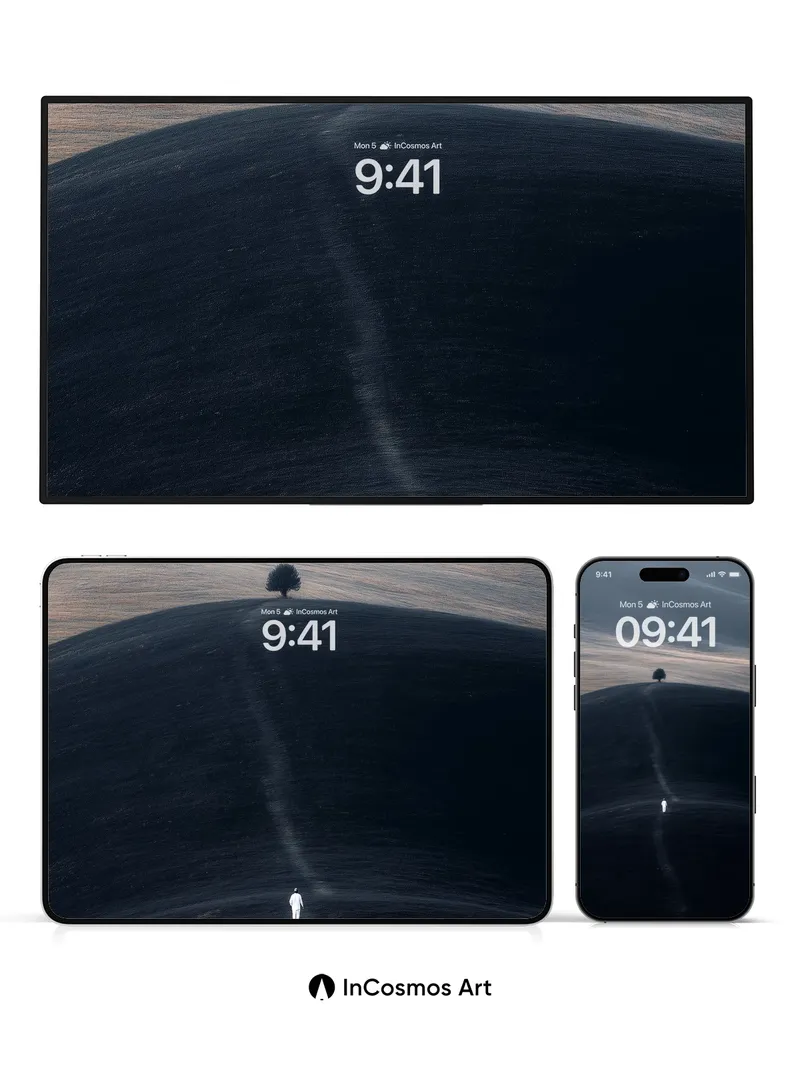 Solitary Path Wallpaper with Midnight Soil