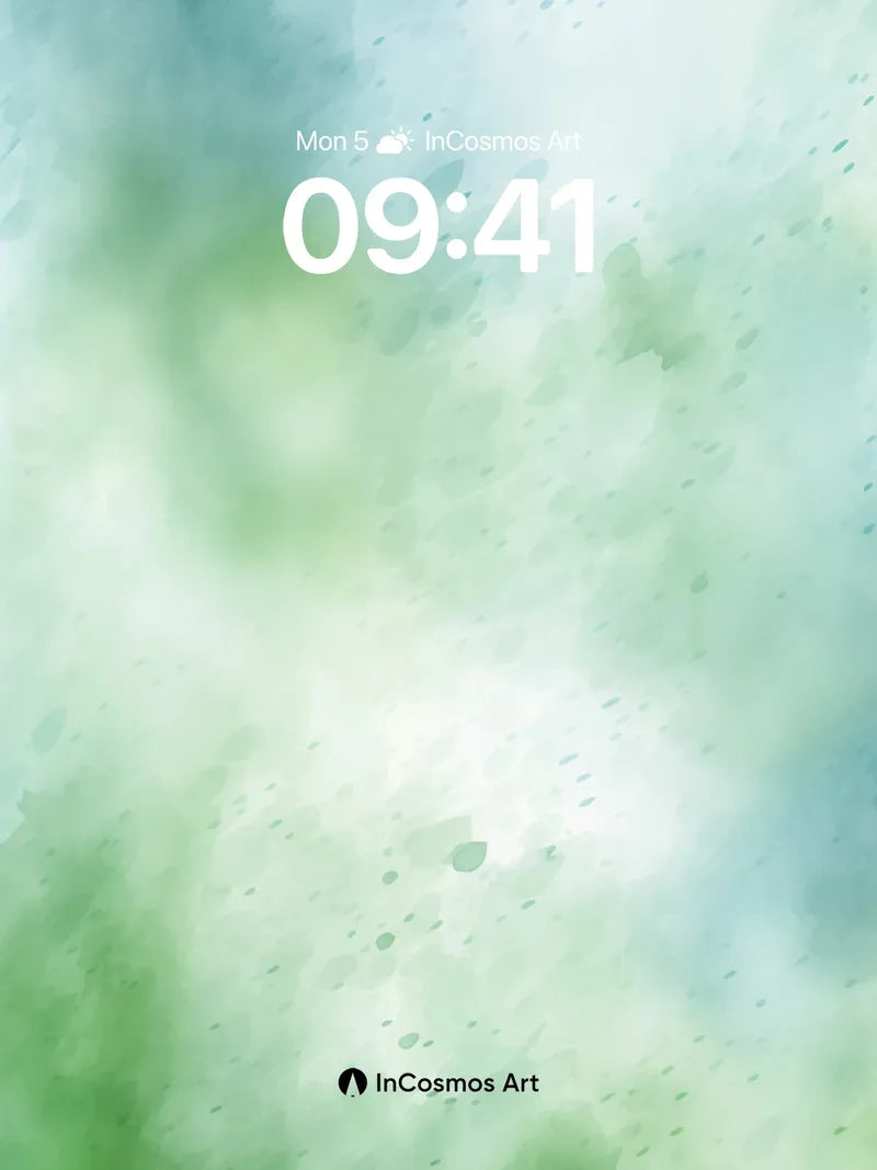 Whispering Mist Wallpaper with Floating Embers