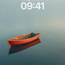 Serenity Drift Wallpaper with Mist-Embraced Boat wallpaper for iPhone, iPad & Mac