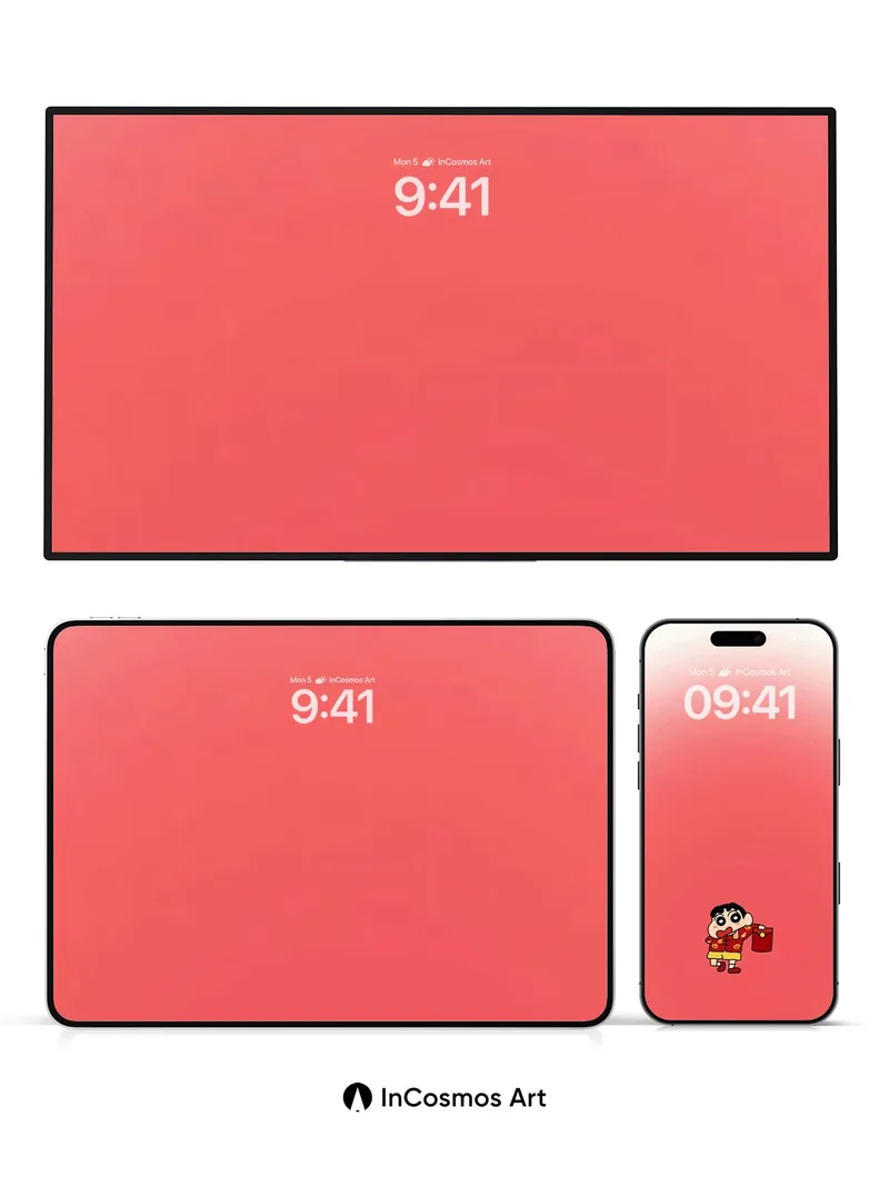 Playful Crimson Wallpaper with Anime Charm