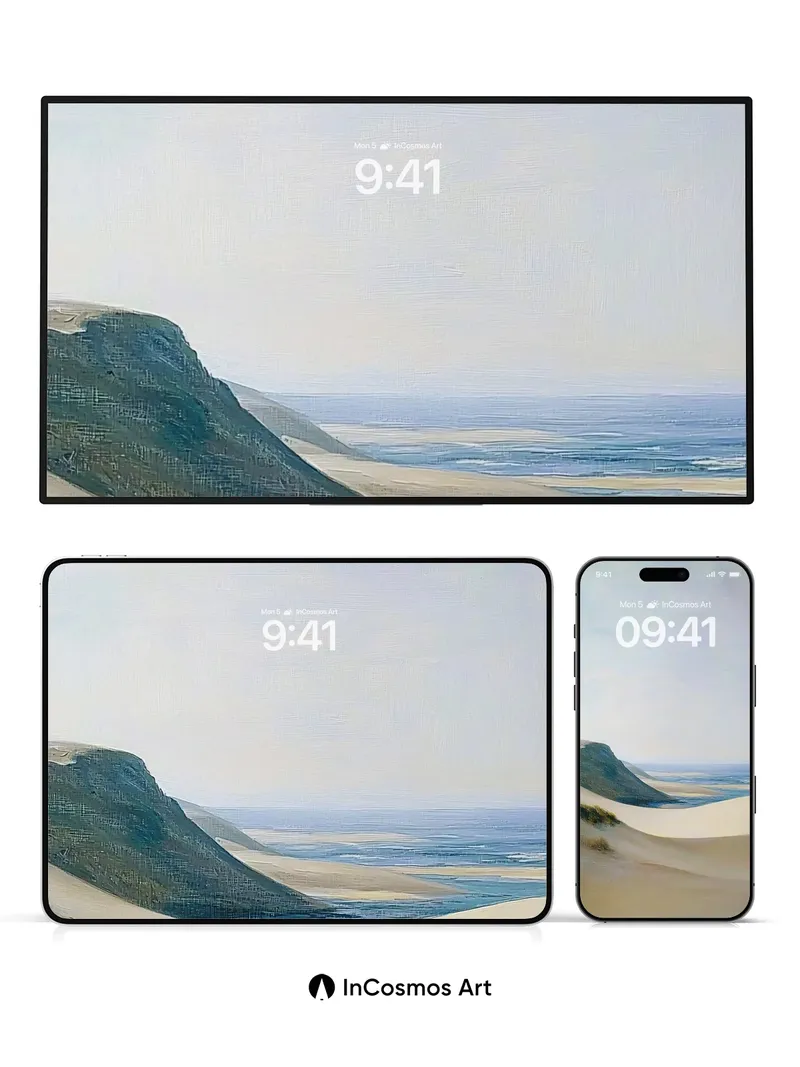 Serenity Dune Wallpaper with Horizon Hush