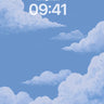 Celestial Cloud Drift Sky Background Illustration