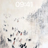 Mistbound Herd Wallpaper with Ink-Blot Mountains wallpaper for iPhone, iPad & Mac
