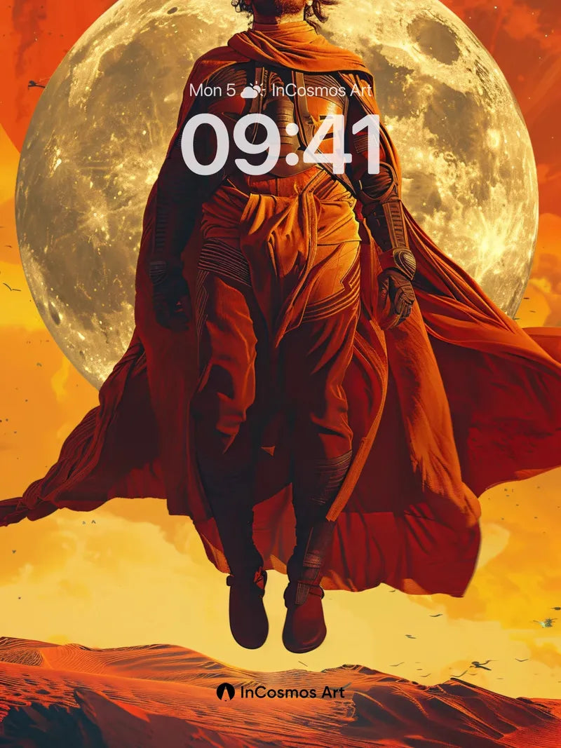 Crimson Sovereign Wallpaper with Lunar Halo wallpaper for iPhone, iPad & Mac