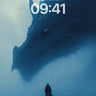 Frost-Whisper Dragon Wallpaper with Solitary Figure wallpaper for iPhone, iPad & Mac