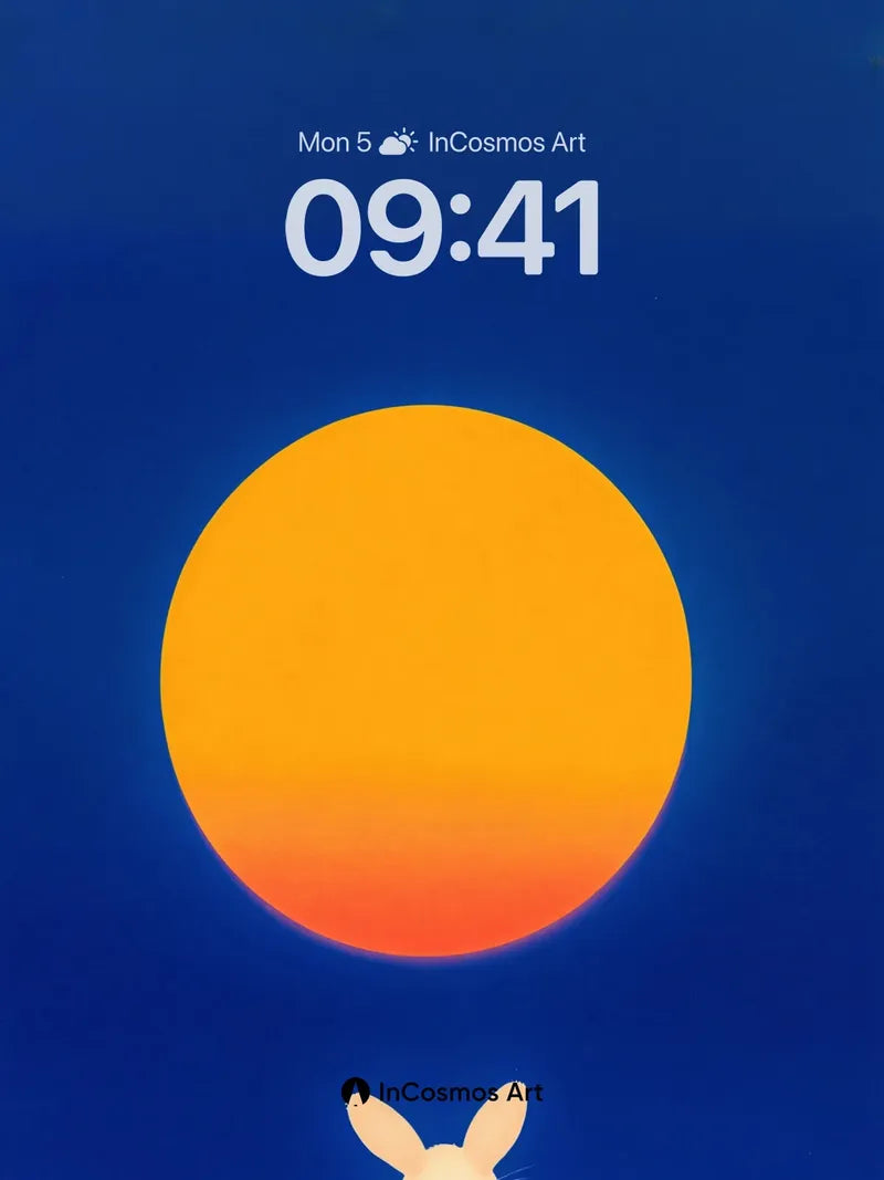 Serenity Sunset Wallpaper with Silent Bunny