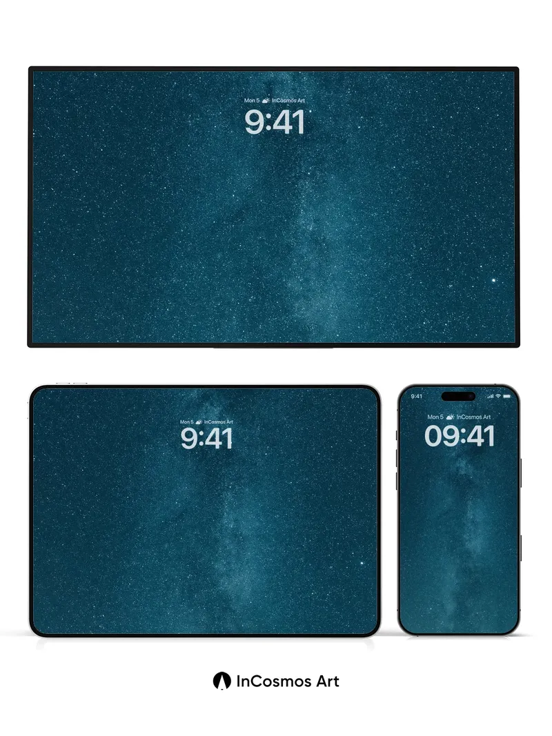 Cosmic Veil Wallpaper with Starlight Threads