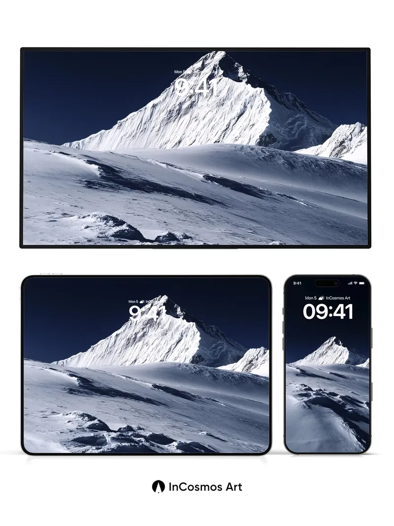 Silent Summit Wallpaper with Midnight Light