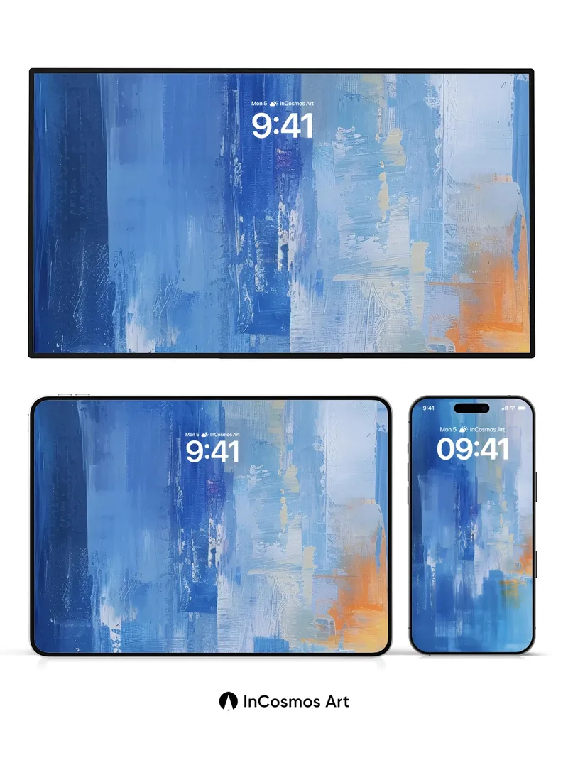 Cobalt Mirage Wallpaper with Liquid Light