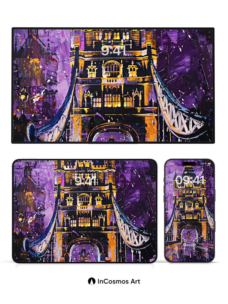 Lavender Echoes Wallpaper with Gothic Whispers