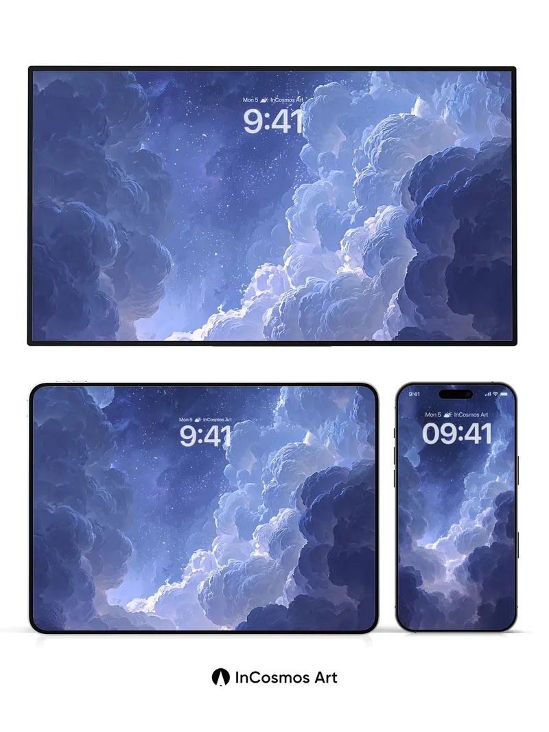 Nebula Veil Wallpaper with Clouded Depth