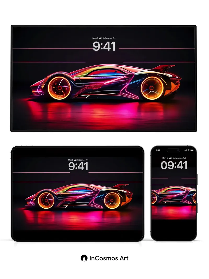 Neon Pulse Wallpaper with Electric Veins