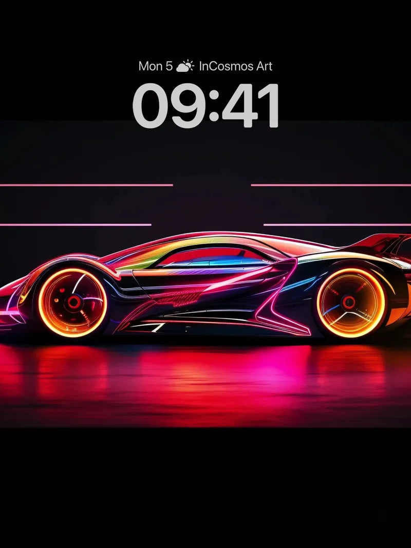 Neon Pulse Wallpaper with Electric Veins