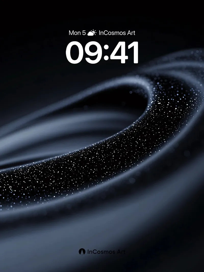 Cosmic Veil Wallpaper with Starlight Trails