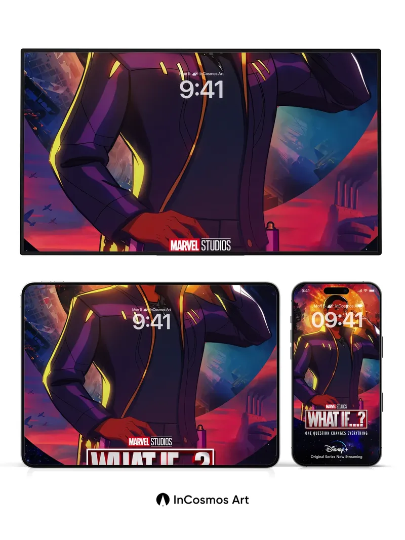 Cosmic Reflection Wallpaper with Animated Depth