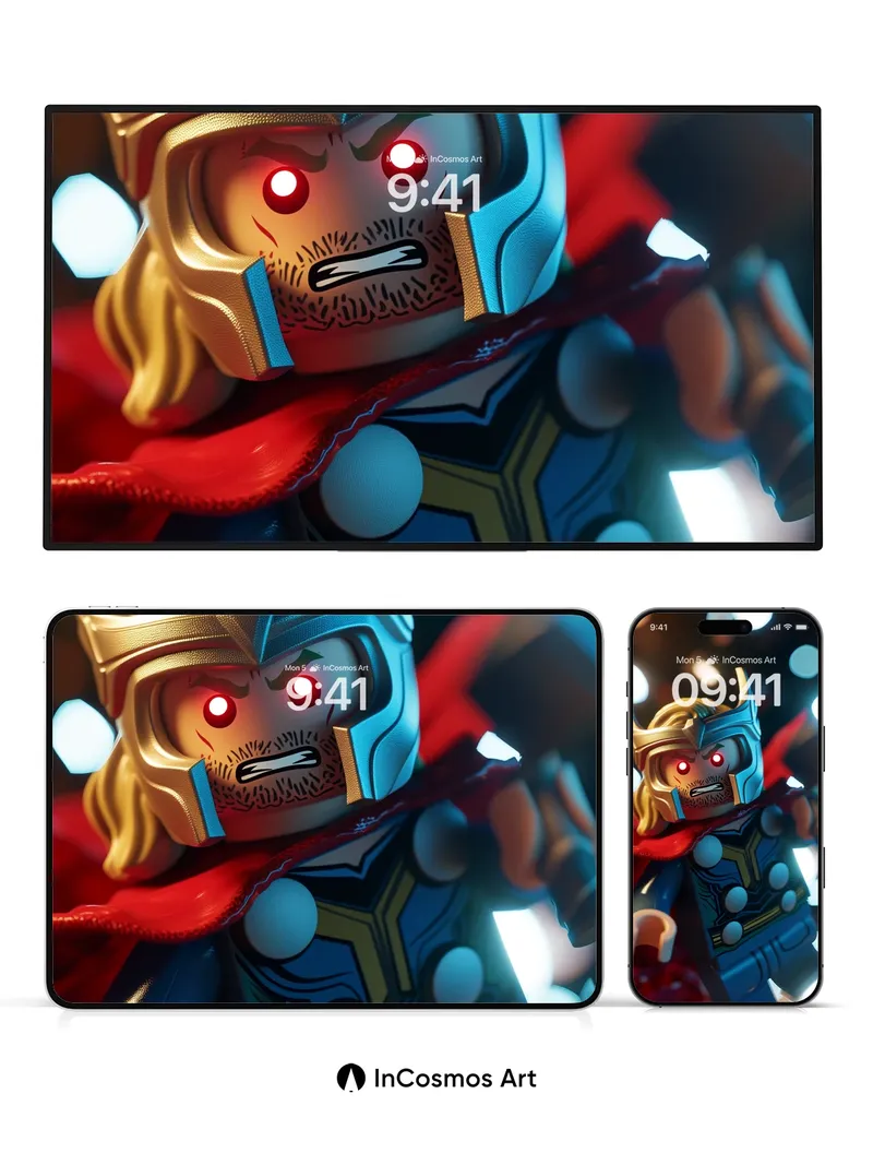 Thunderous Hero Wallpaper with Glowing Eyes