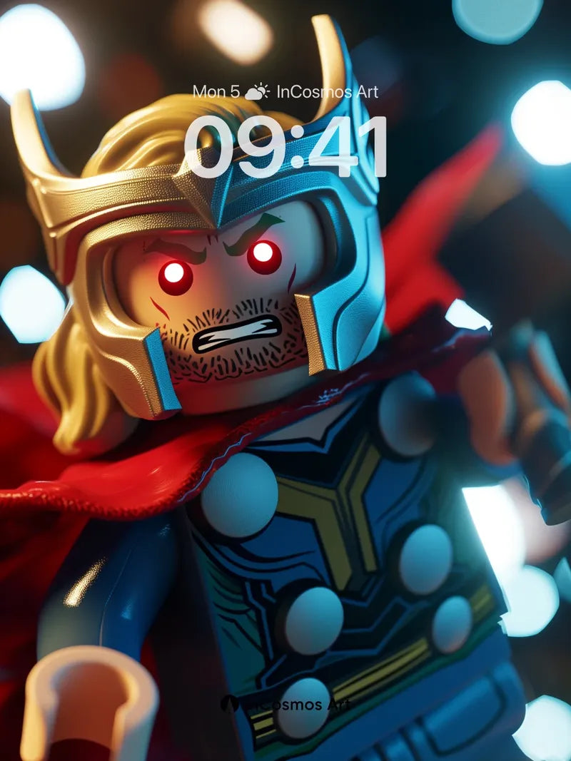 Thunderous Hero Wallpaper with Glowing Eyes