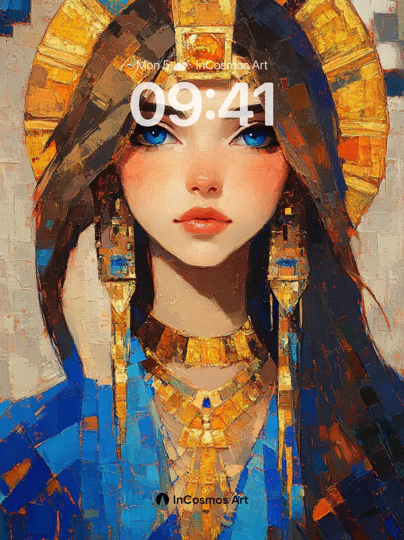 Golden Halo Wallpaper with Mosaic Light wallpaper for iPhone, iPad & Mac