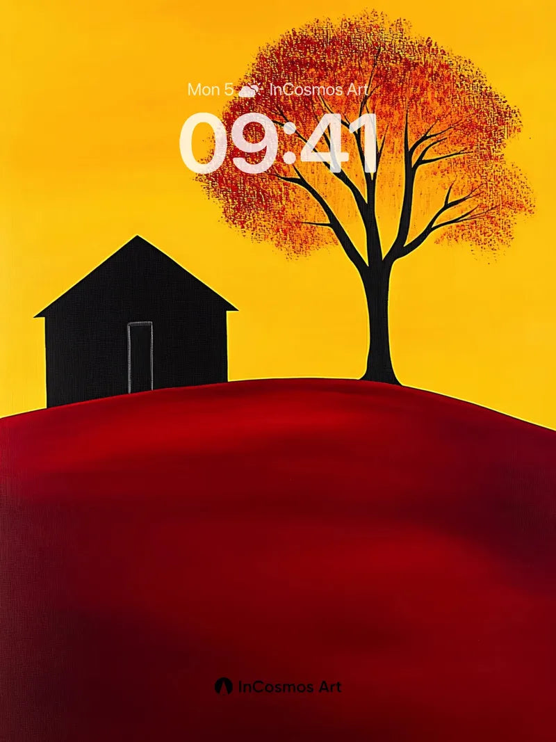 Autumn Hush Wallpaper with Crimson Hill