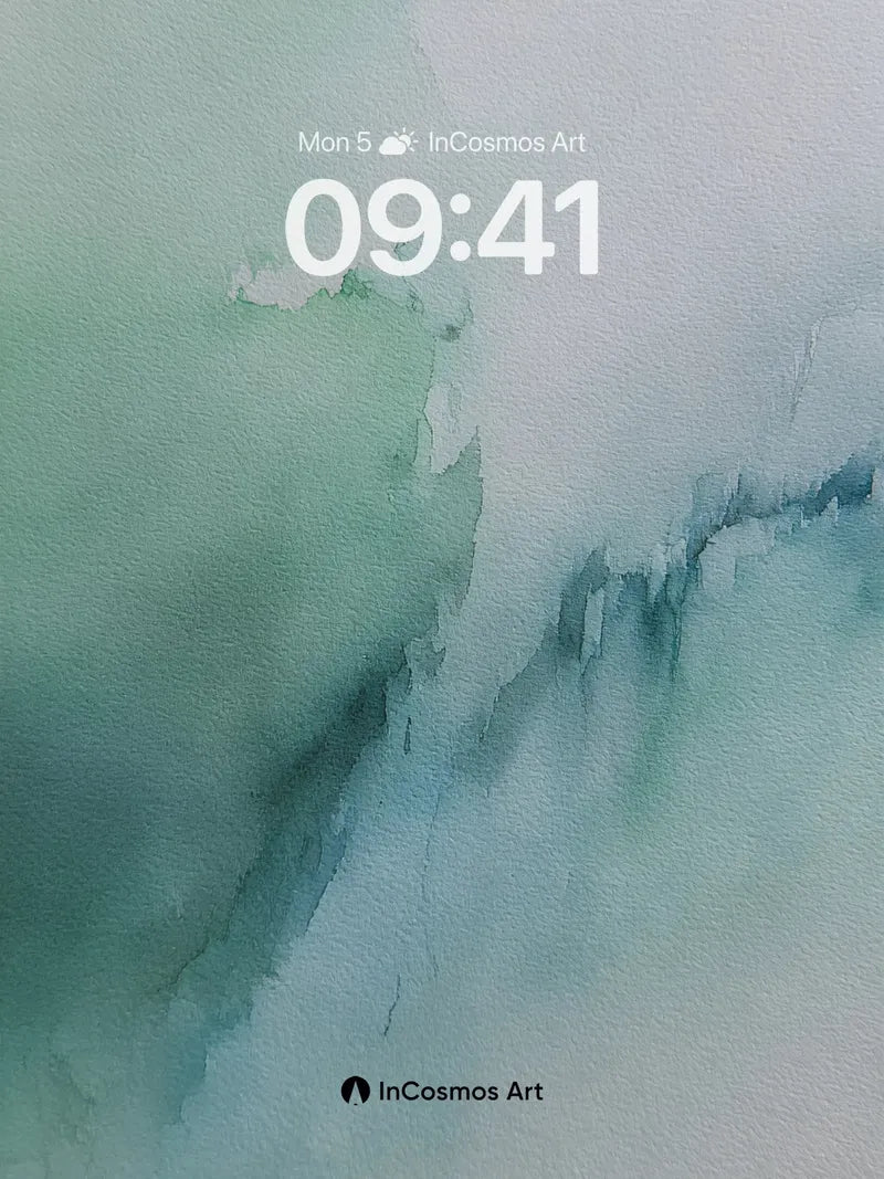 Mist Veil Wallpaper with Ethereal Green Tones