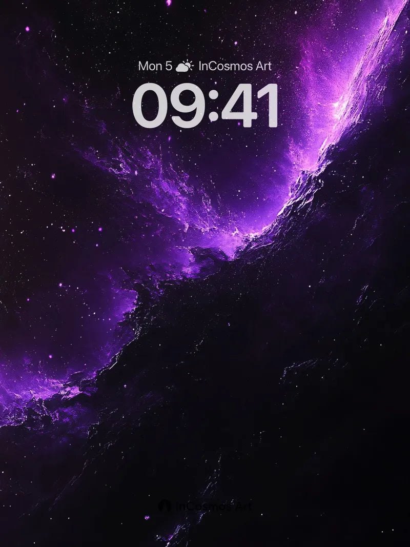 Cosmic Veil Wallpaper with Electric Nebula