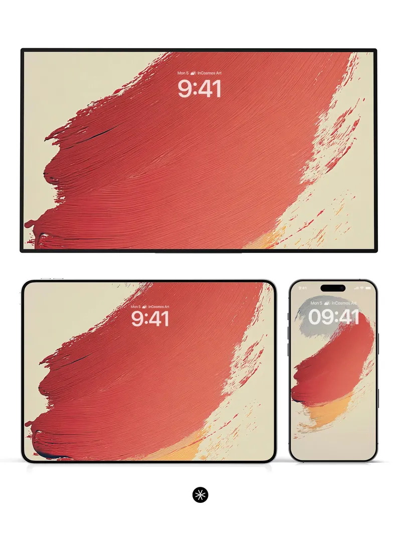 Fluid Brushstroke Harmony Wallpaper