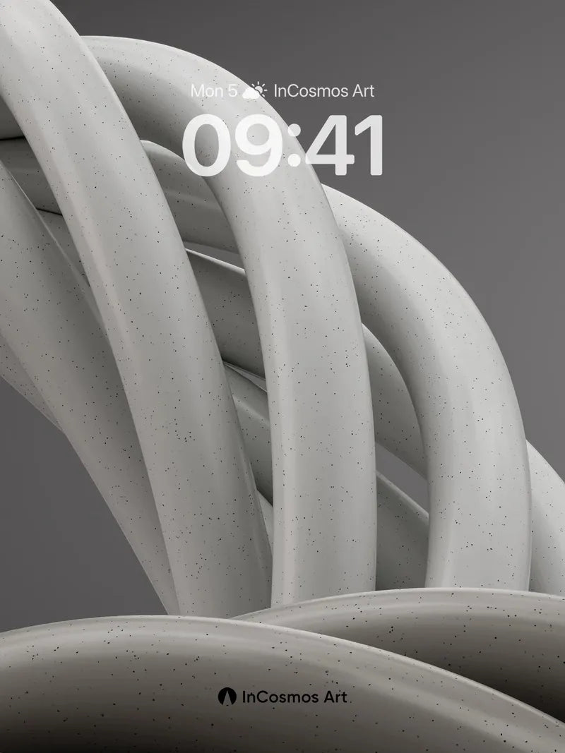 Serene Coil Wallpaper with Speckled Porcelain