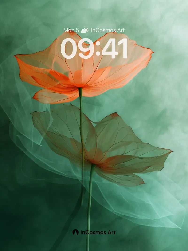 Translucent Bloom Wallpaper with Ethereal Veils wallpaper for iPhone, iPad & Mac