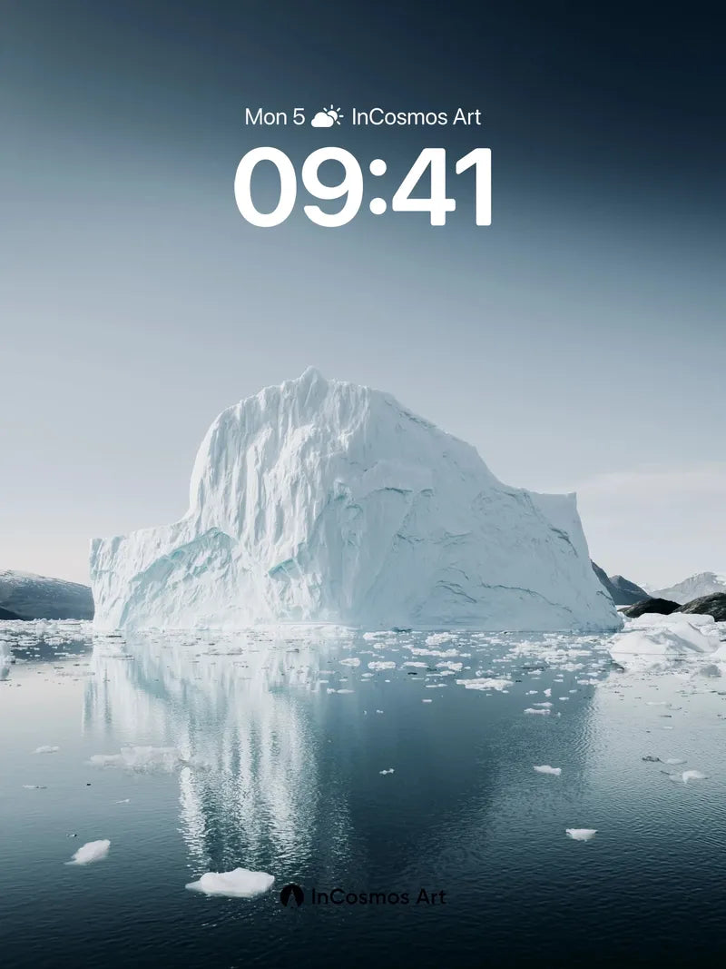 Serenity Glacier Wallpaper with Mirror Waters