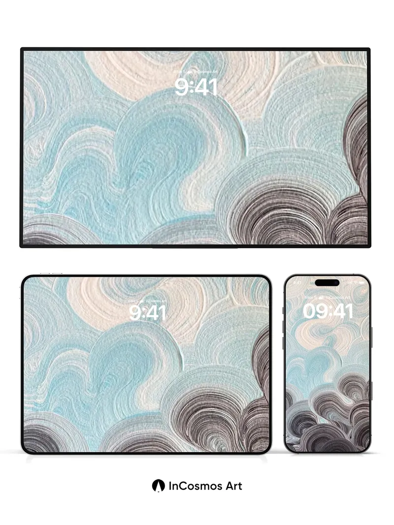 Whispering Clouds Wallpaper with Swirling Depth