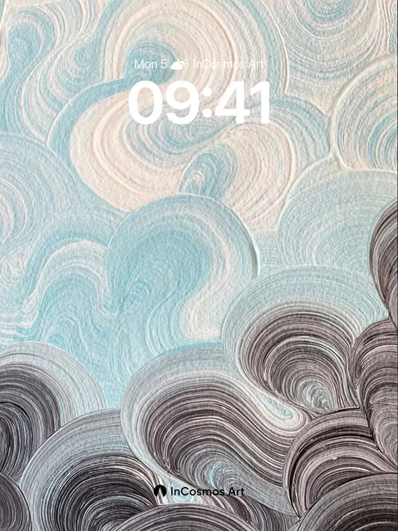 Whispering Clouds Wallpaper with Swirling Depth