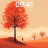 Autumn Hush Wallpaper with Solitary Walker wallpaper for iPhone, iPad & Mac